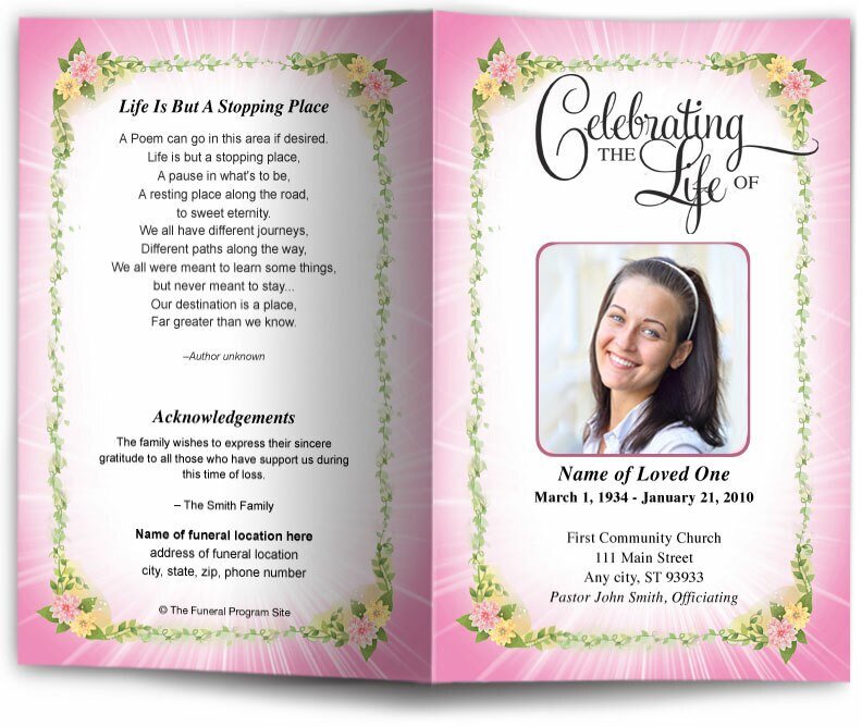 Christie Funeral Program Template - The Funeral Program Site