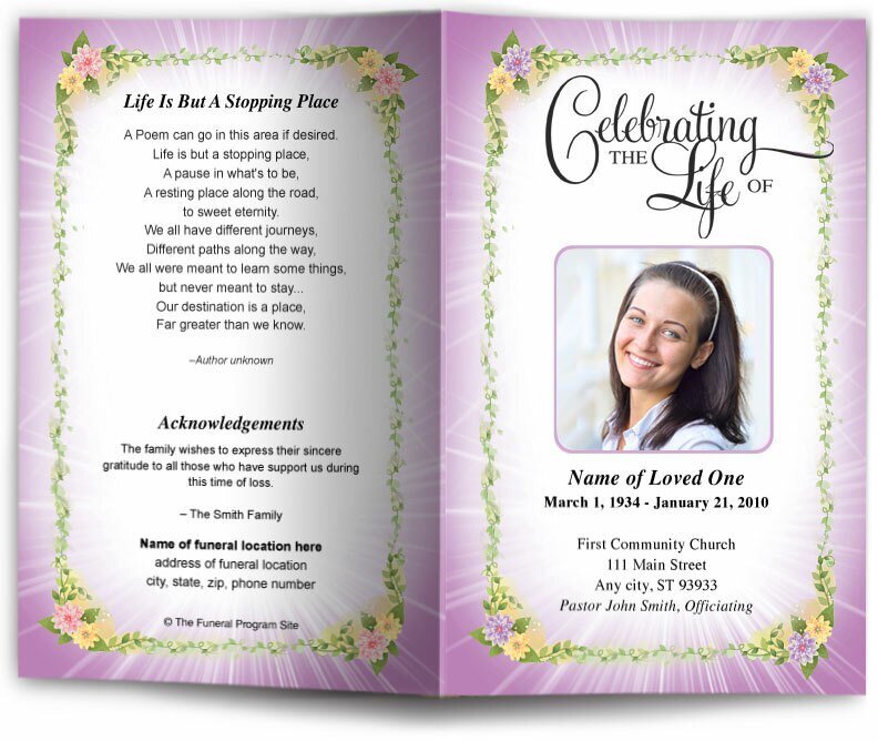 Christie Funeral Program Template - The Funeral Program Site