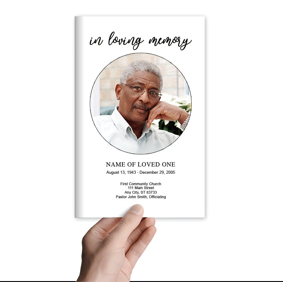 Circle Funeral Program Template - The Funeral Program Site