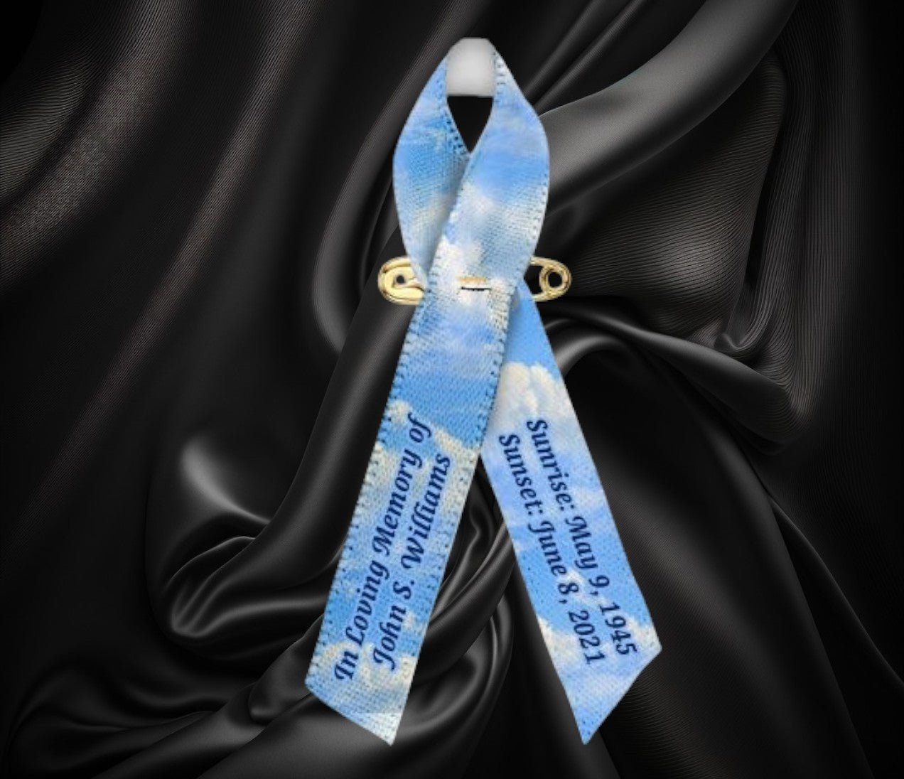 Clouds Awareness Ribbon Personalized Memorial - Pack of 10 - Celebrate Prints