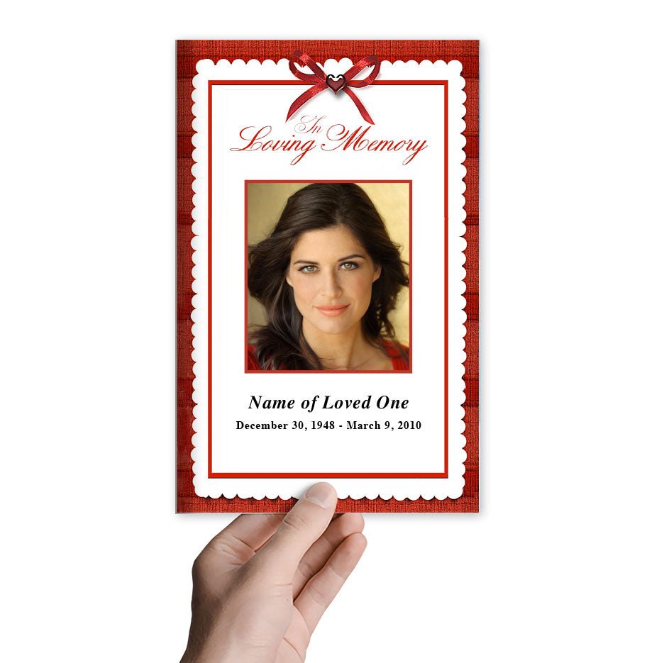 Crimson Funeral Program Template - The Funeral Program Site