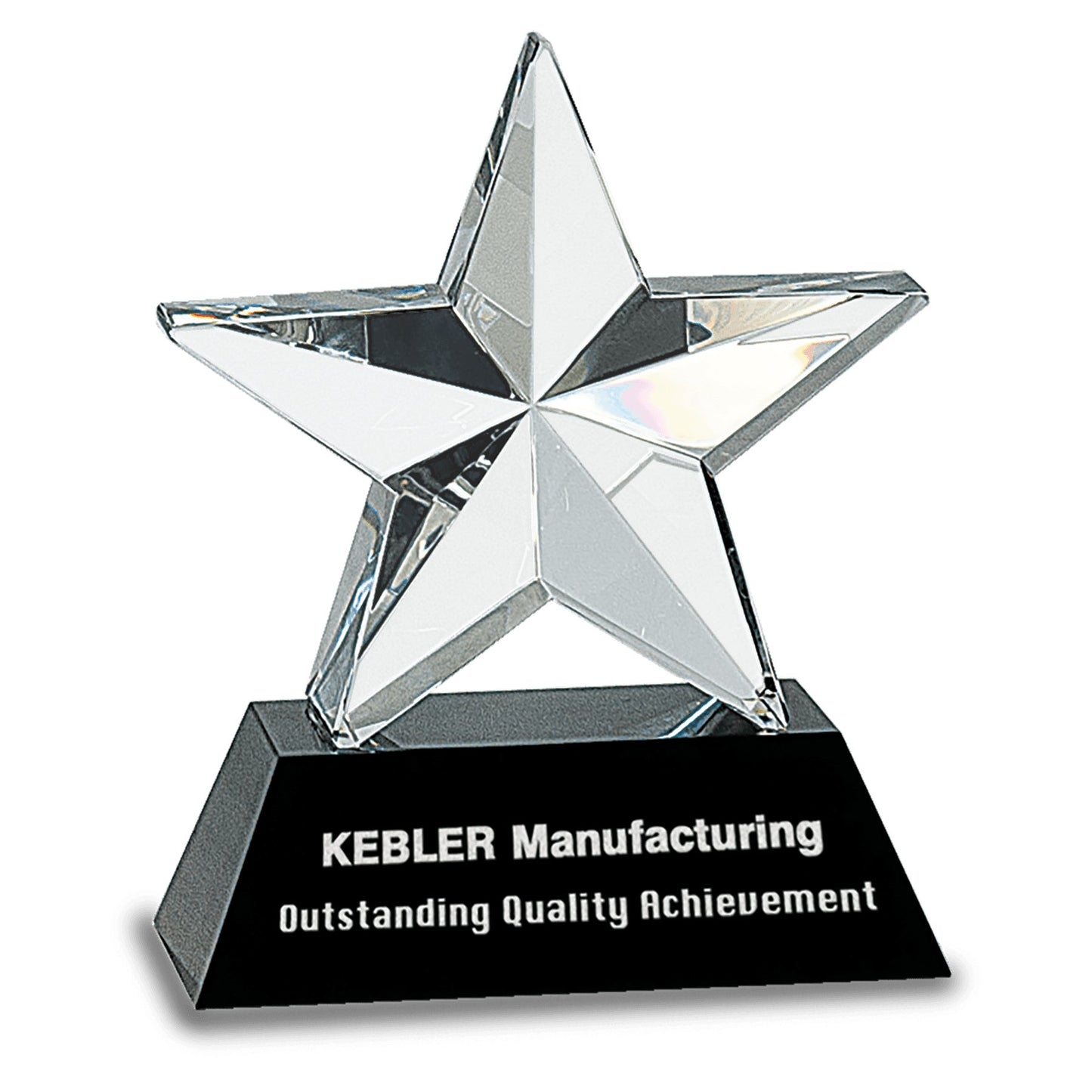 Crystal 3D Star on Black Base - Celebrate Prints
