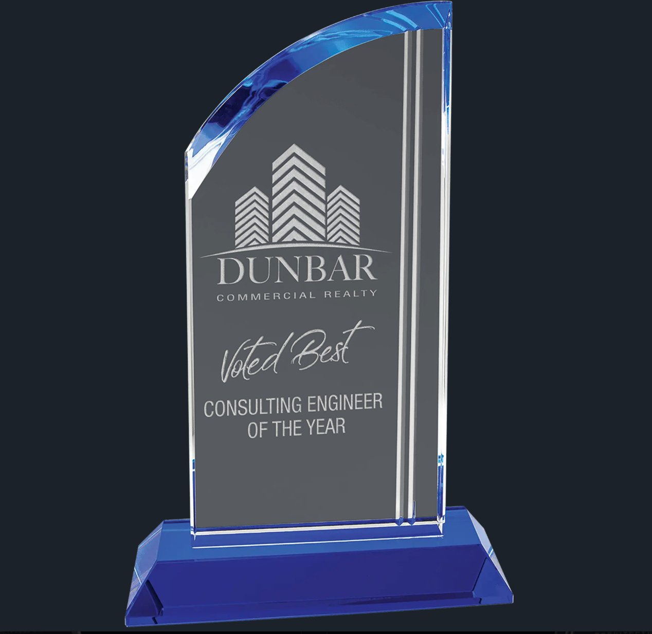 Crystal Arch with Blue Base - Celebrate Prints