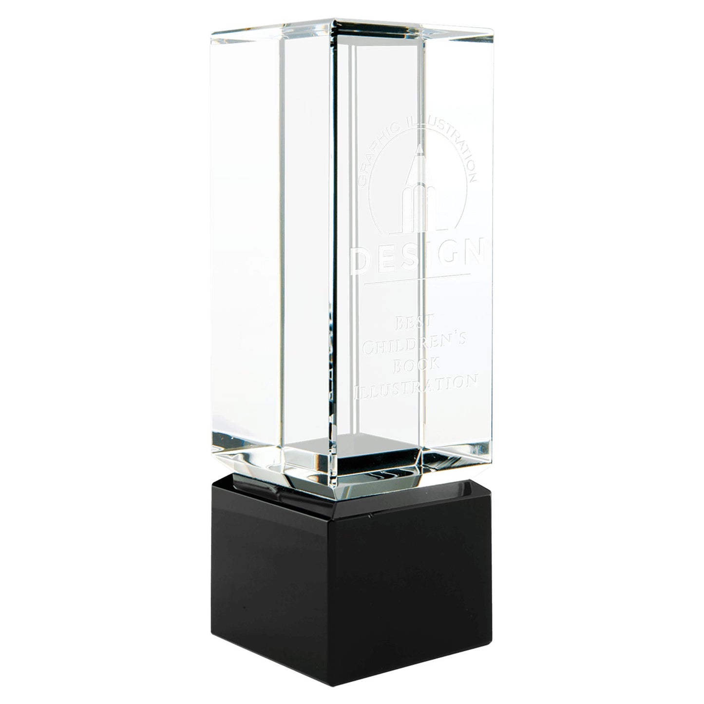 Crystal Block on Black Crystal Base - Celebrate Prints