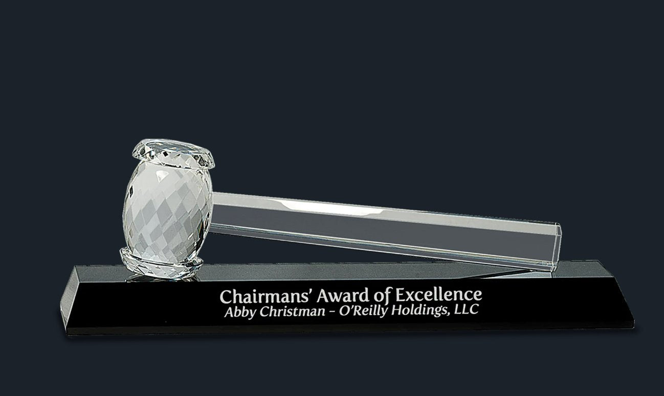 Crystal Gavel on Black Base - Celebrate Prints