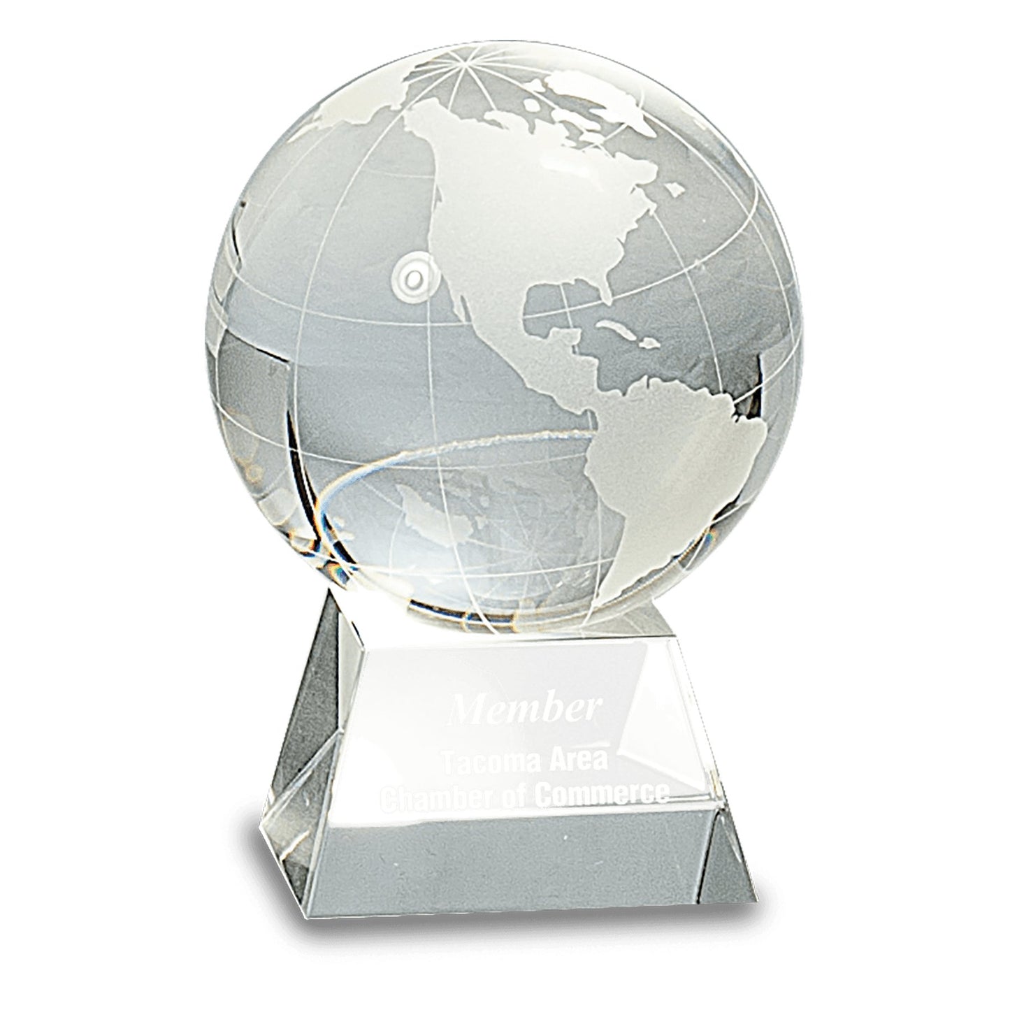Crystal Globe on Clear Base - Celebrate Prints