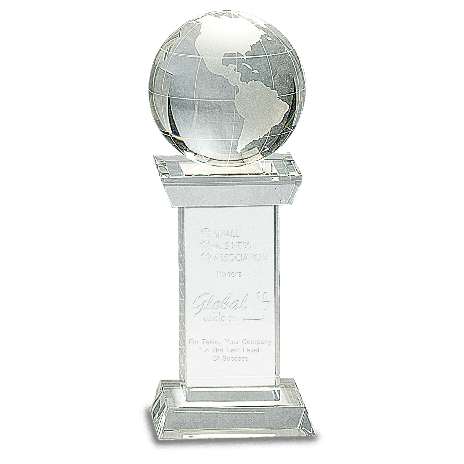Crystal Globe on Clear Tower - Celebrate Prints