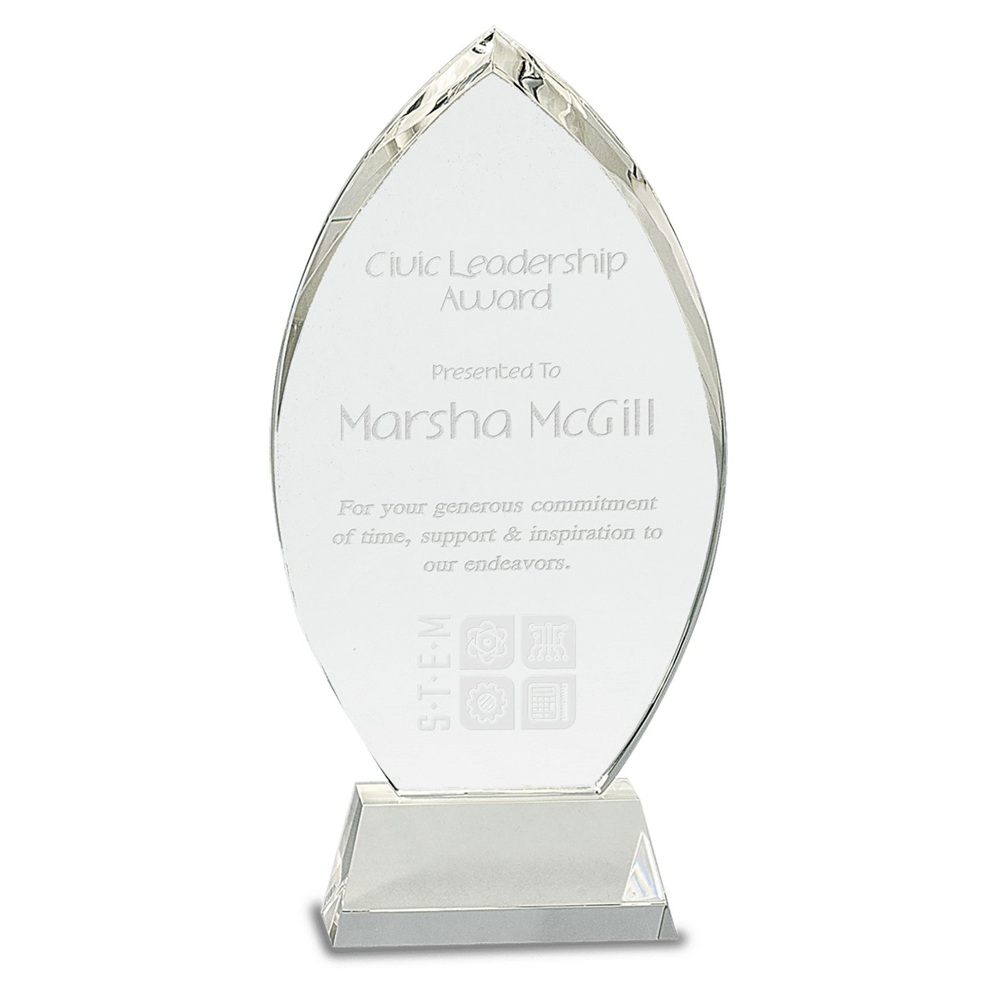 Crystal Oval on Clear Base - Celebrate Prints