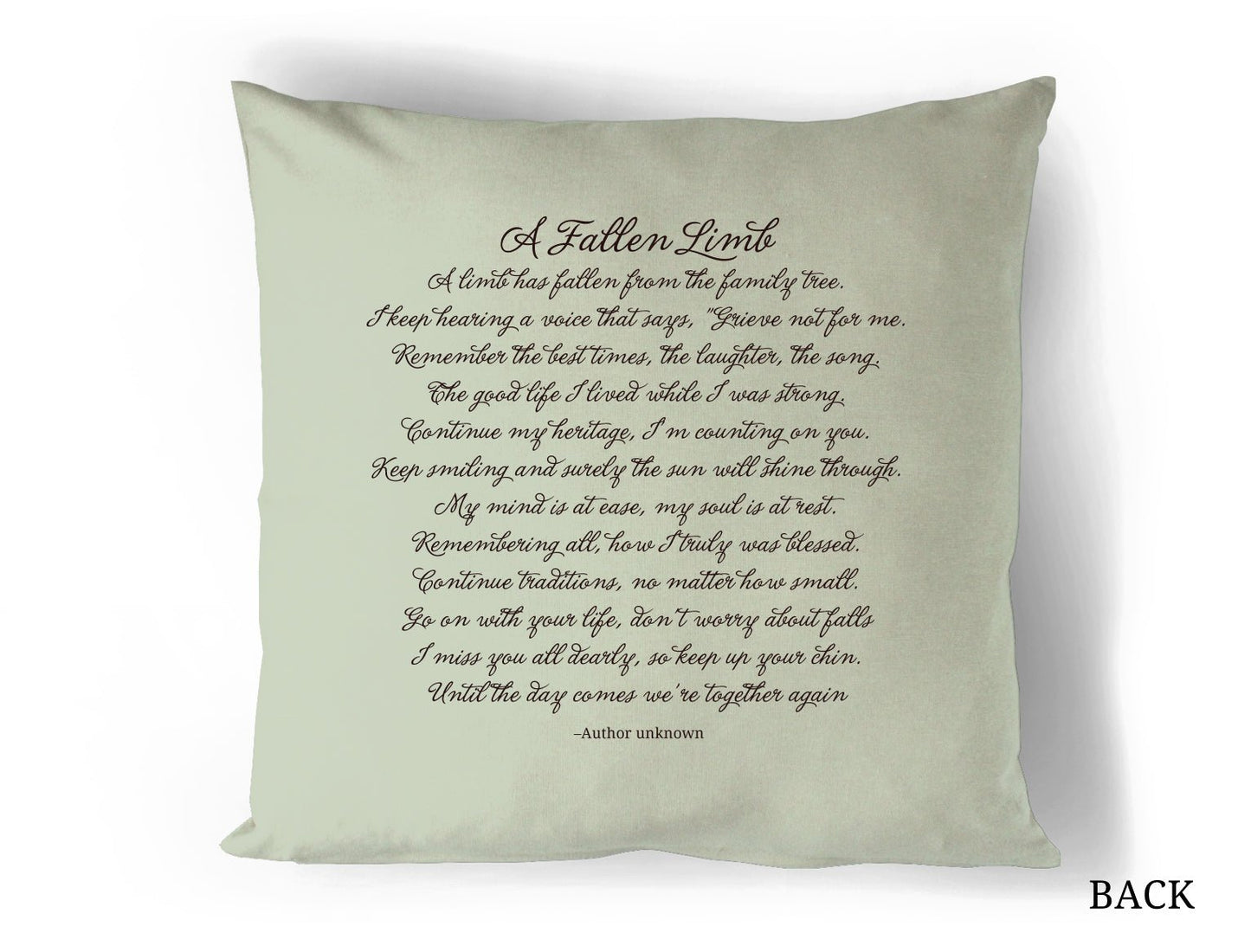 Daisy In Loving Memory Memorial Pillow - Celebrate Prints