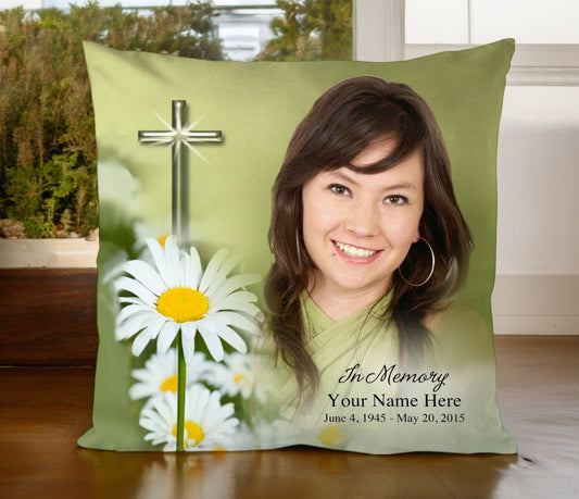Daisy In Loving Memory Memorial Pillow - Celebrate Prints
