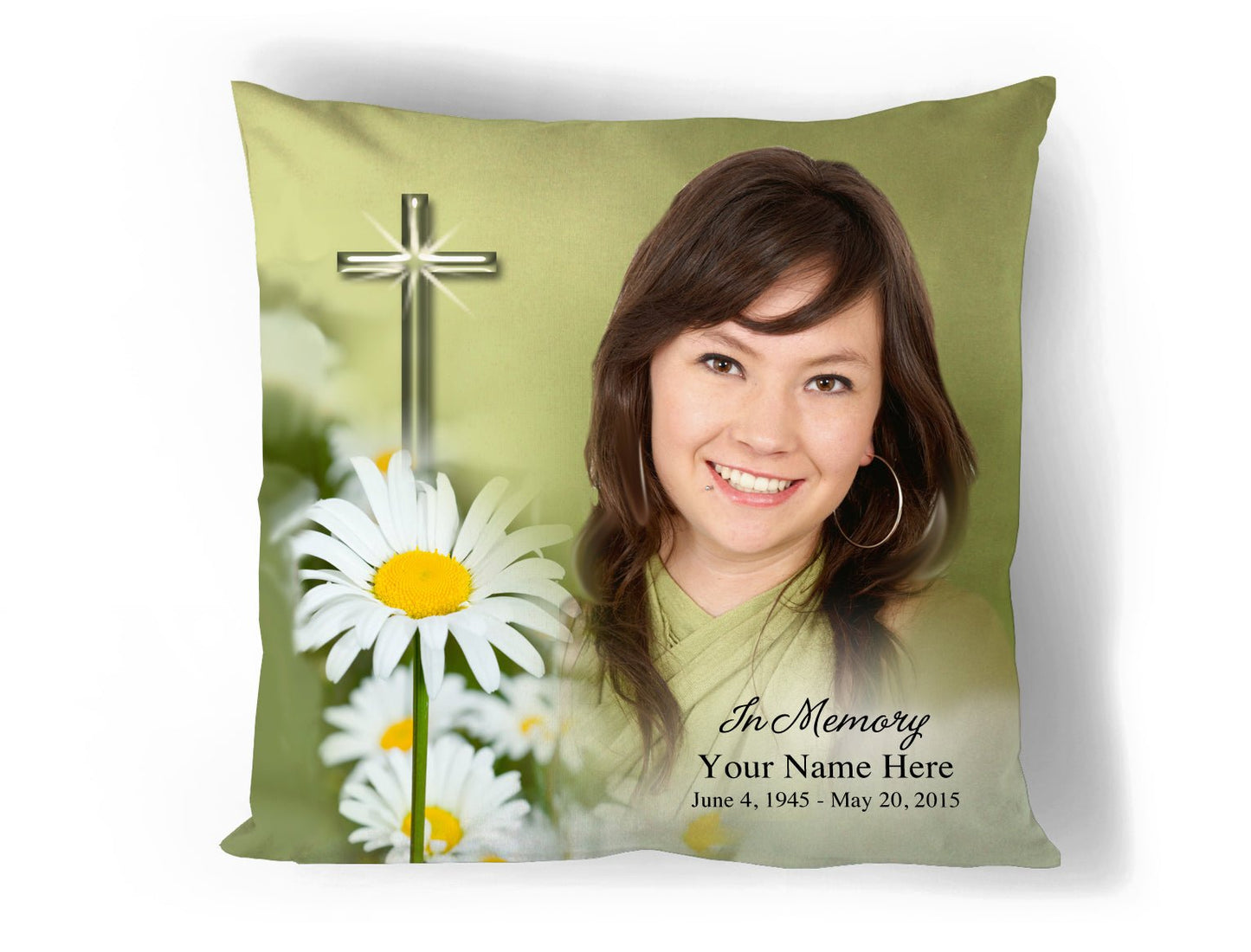Daisy In Loving Memory Memorial Pillow - Celebrate Prints