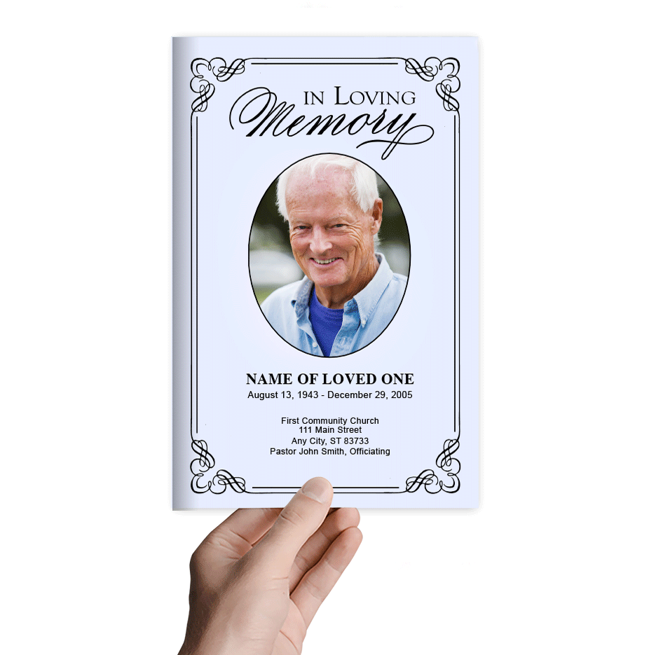 Dallas Funeral Program Template - The Funeral Program Site
