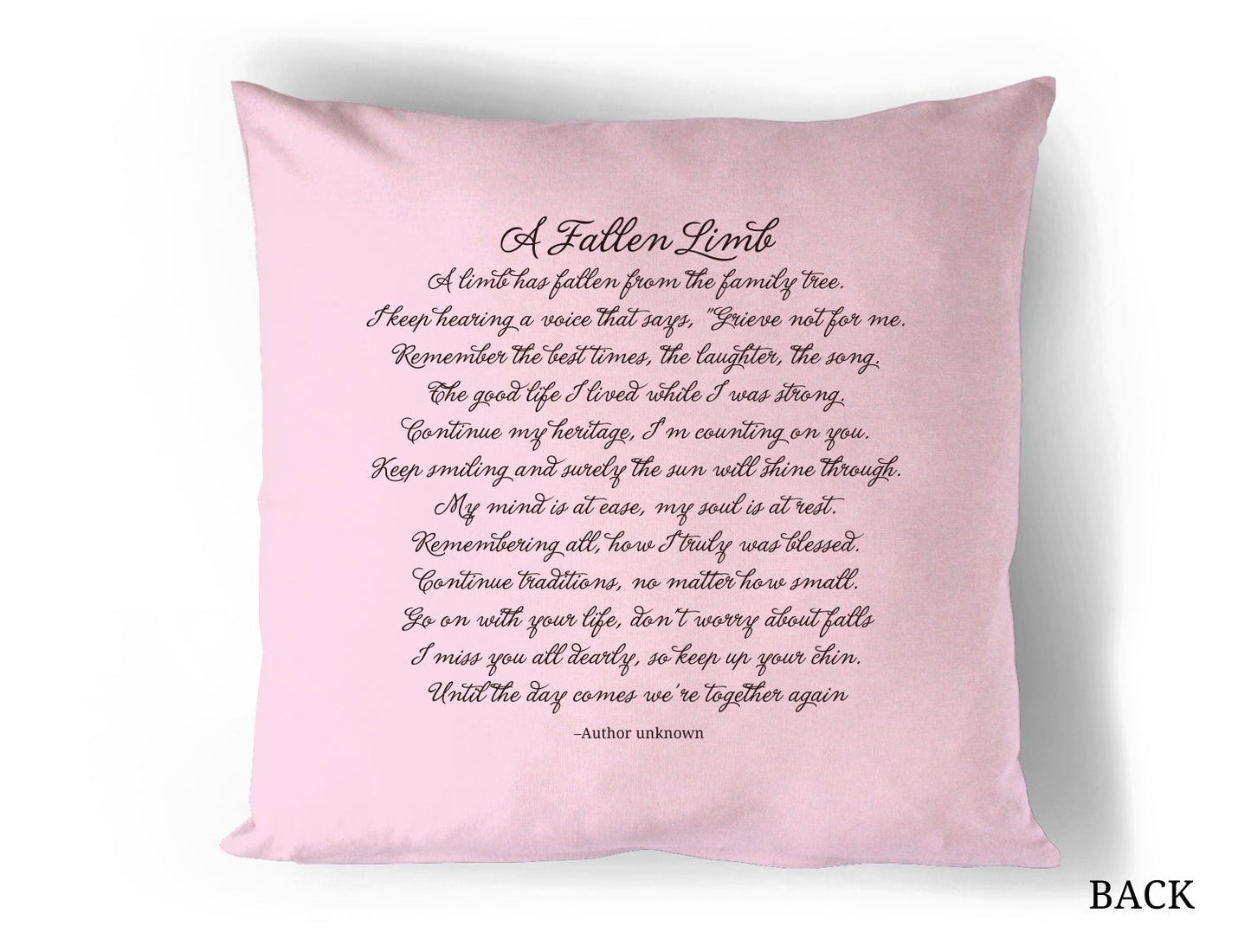 Darling In Loving Memory Memorial Pillow - Celebrate Prints