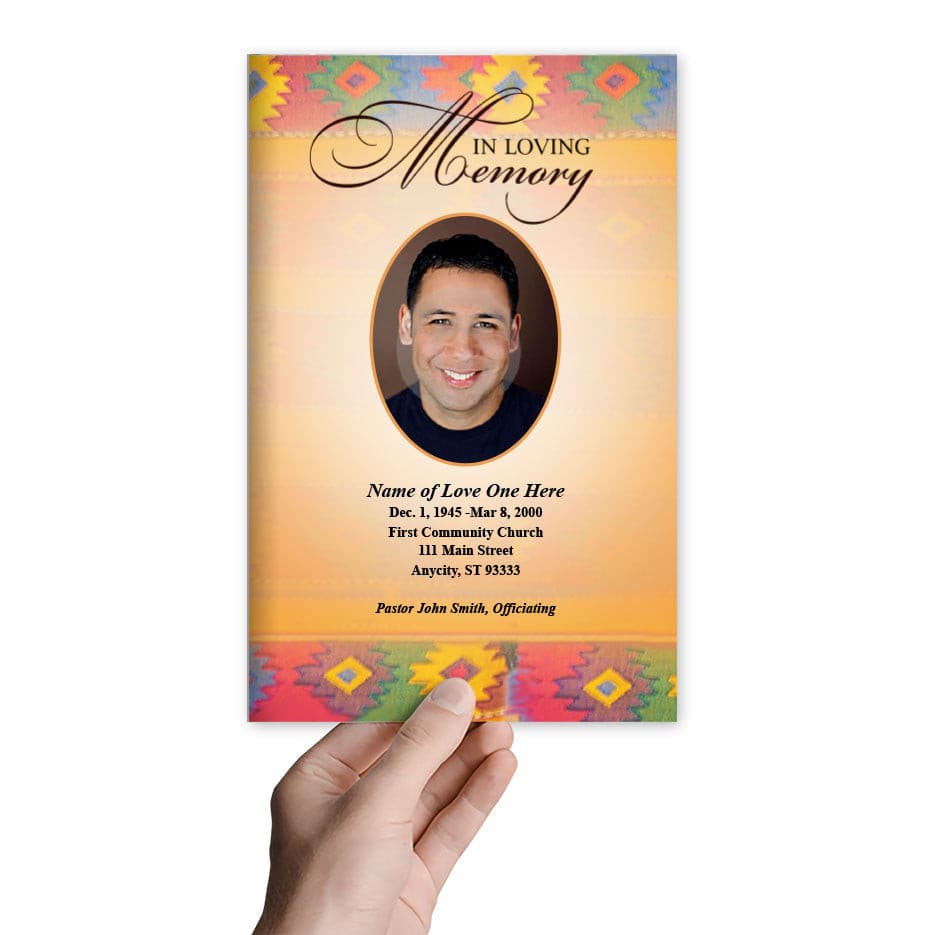 Decolores Funeral Program Template - The Funeral Program Site