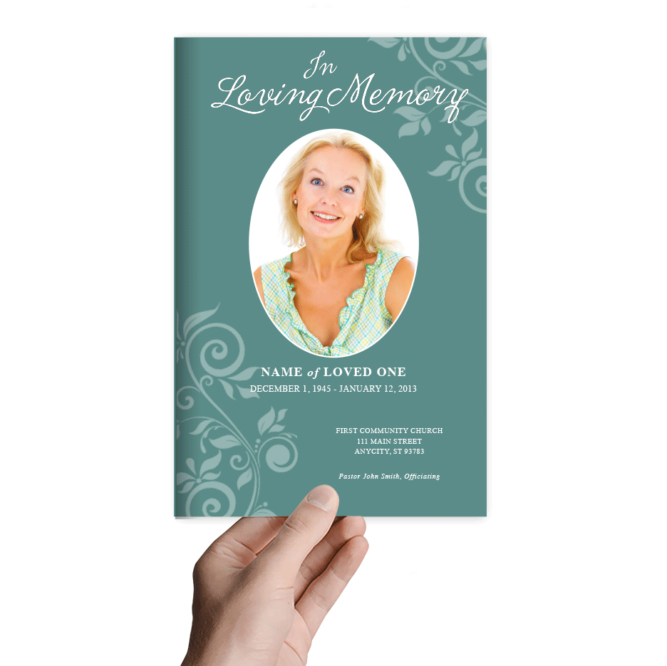 Decorative Funeral Program Template - The Funeral Program Site
