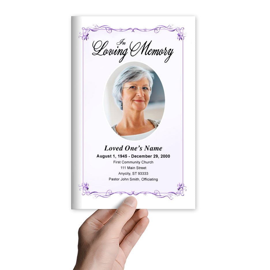 Delicate Funeral Program Template - The Funeral Program Site