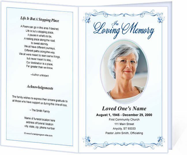 Delicate Funeral Program Template - The Funeral Program Site