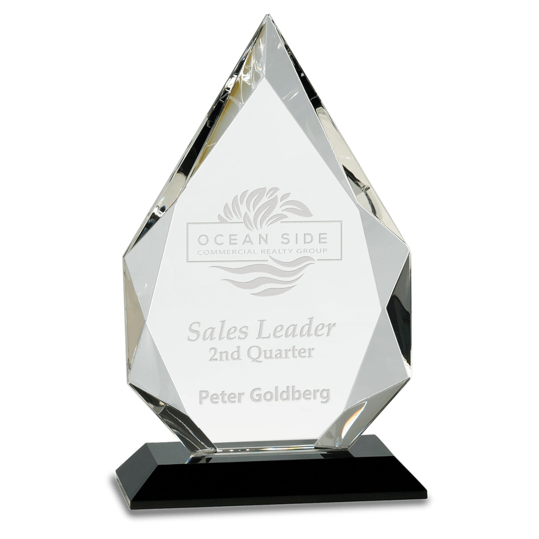 Diamond Crystal on Black Pedestal Base - Celebrate Prints