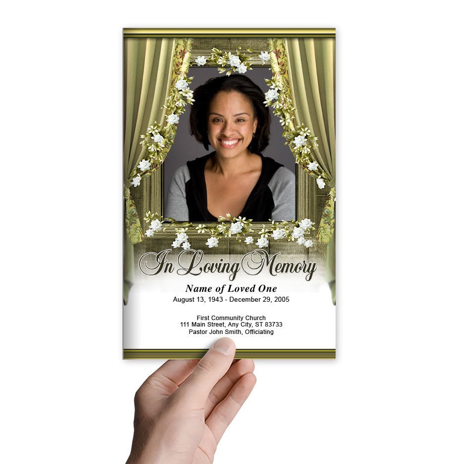 Drape Funeral Program Template - The Funeral Program Site