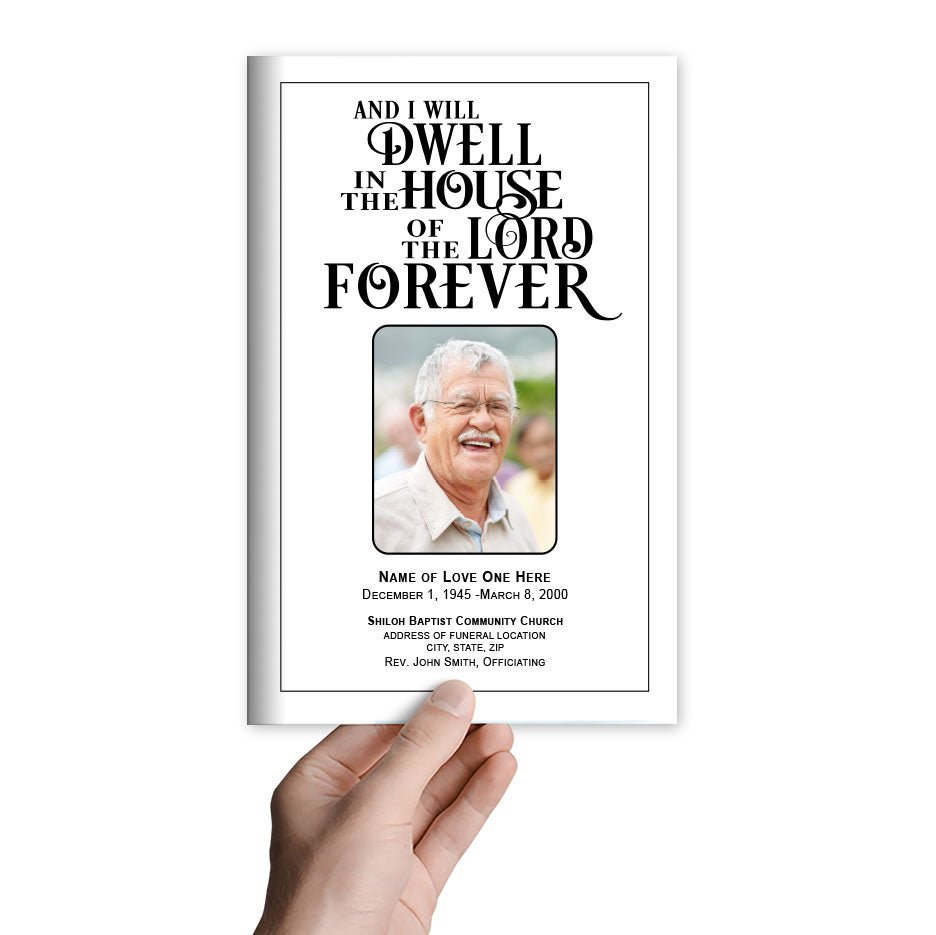 Dwell Funeral Program Template - The Funeral Program Site