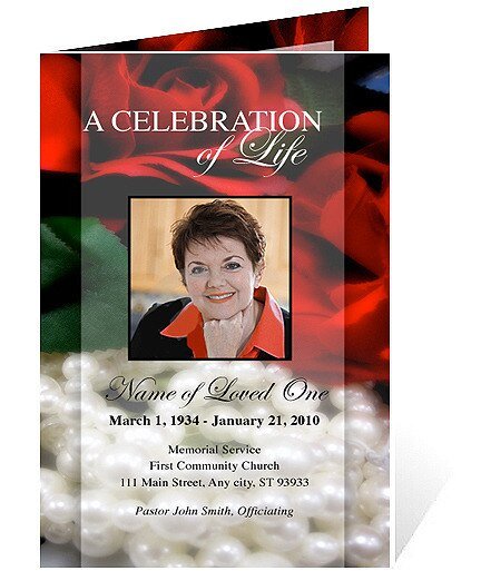 Elegance Funeral Program Template - The Funeral Program Site