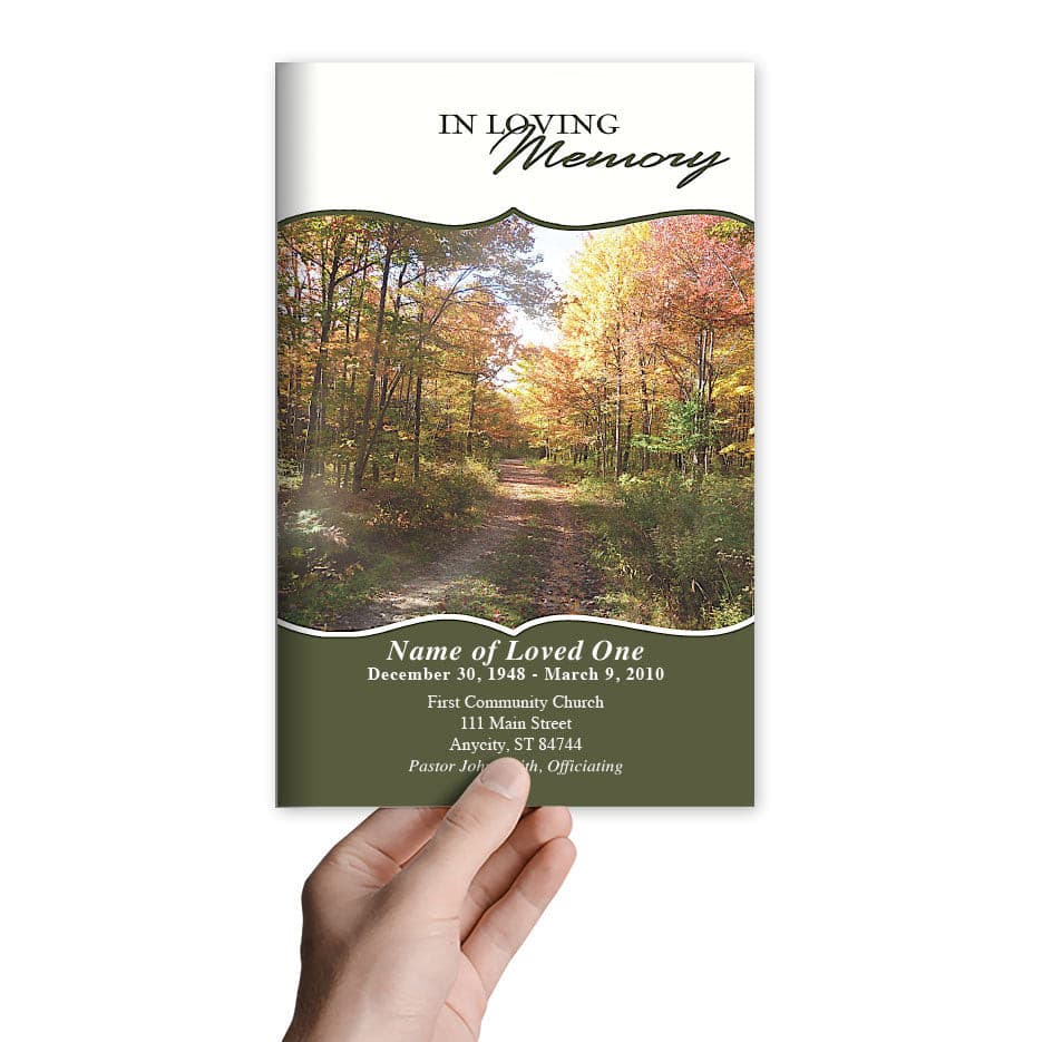 Fall Funeral Program Template - The Funeral Program Site