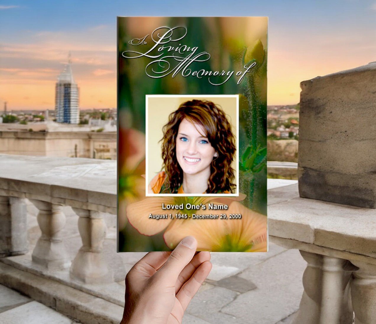 Floral Funeral Program Template - The Funeral Program Site