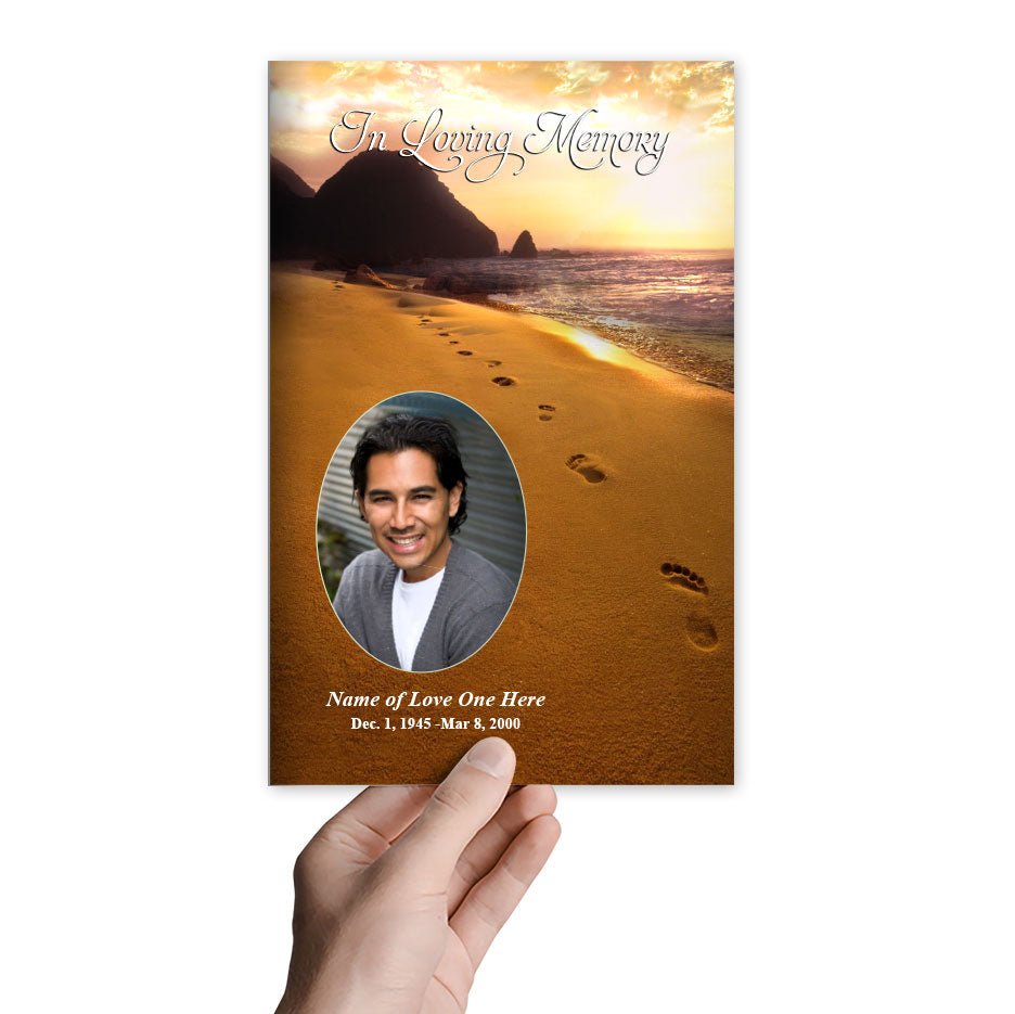 Footprints Funeral Program Template - The Funeral Program Site