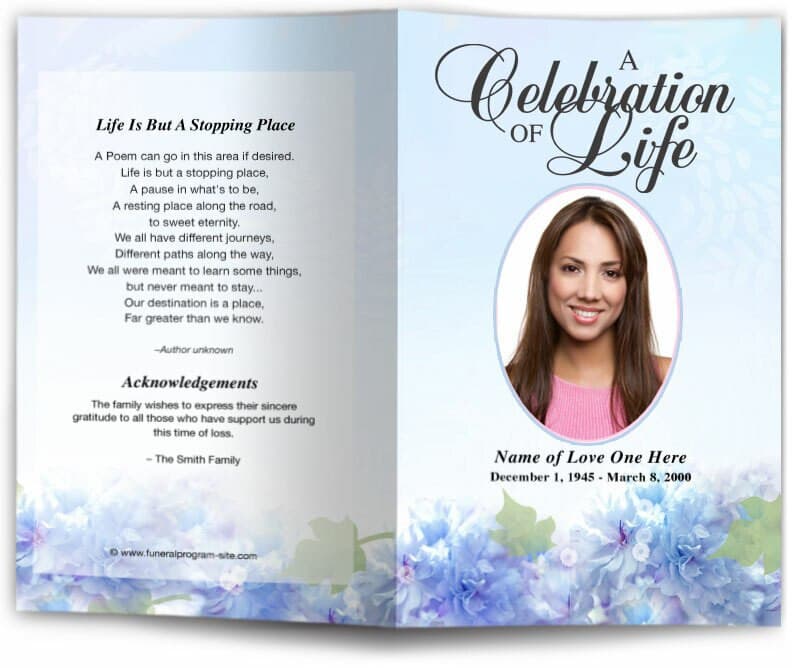 Garland Funeral Program Template - The Funeral Program Site