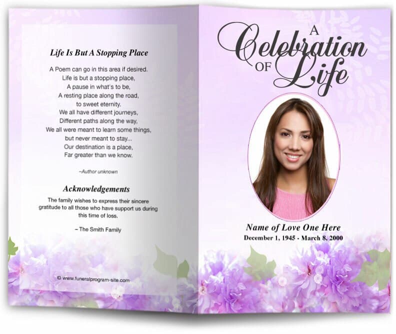 Garland Funeral Program Template - The Funeral Program Site