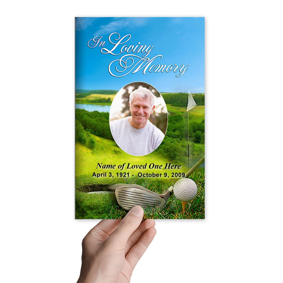 Golfer Funeral Program Template - The Funeral Program Site