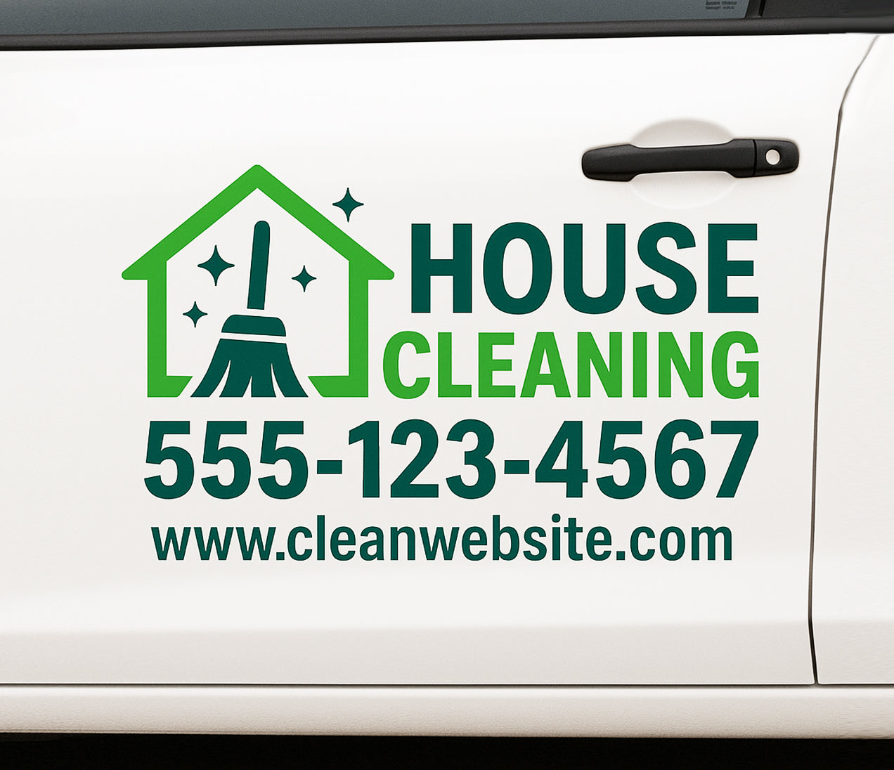 Stock House Cleaner Services Car Decal – Peel & Stick Vehicle Car Sign