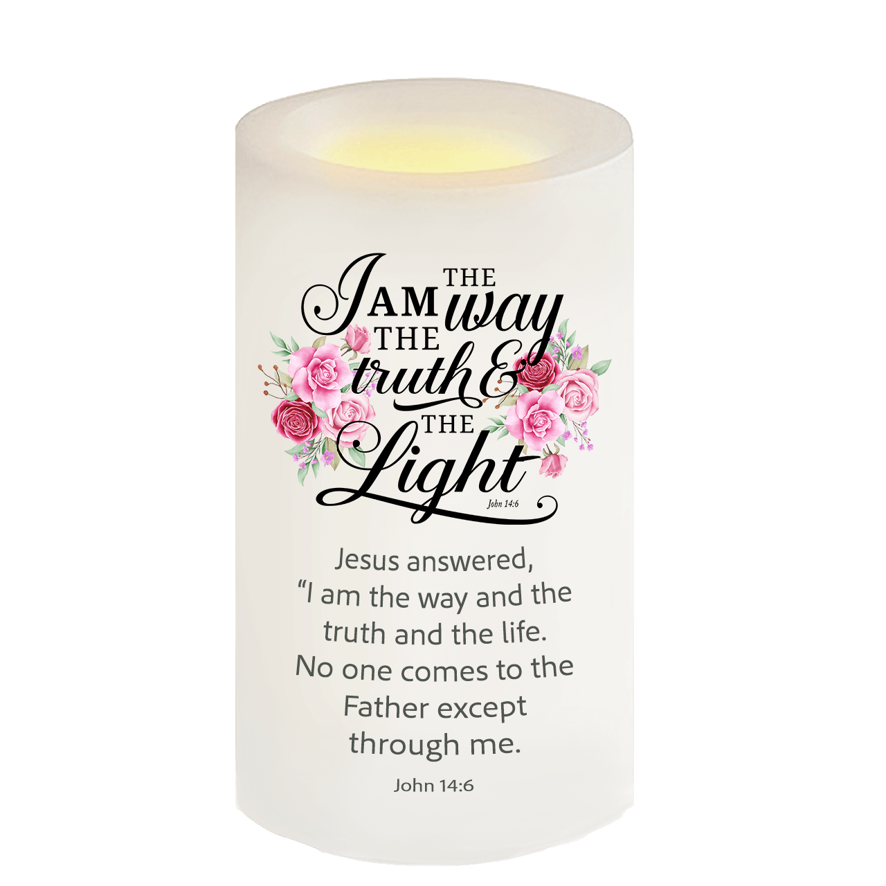I Am The Way Bible Verse Candle - Celebrate Prints