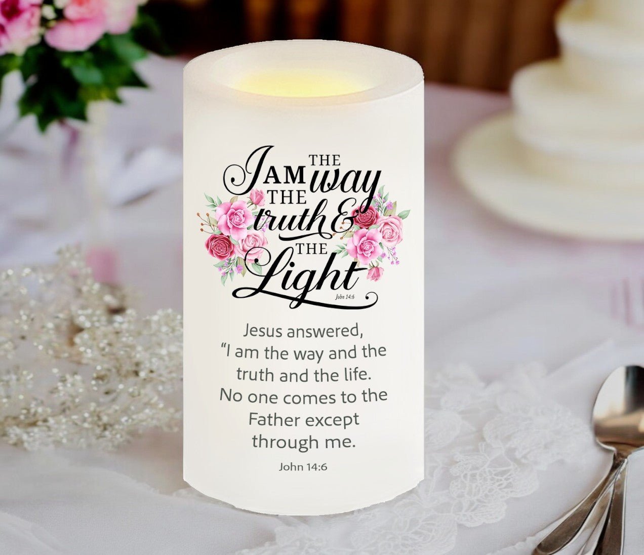 I Am The Way Bible Verse Candle - Celebrate Prints