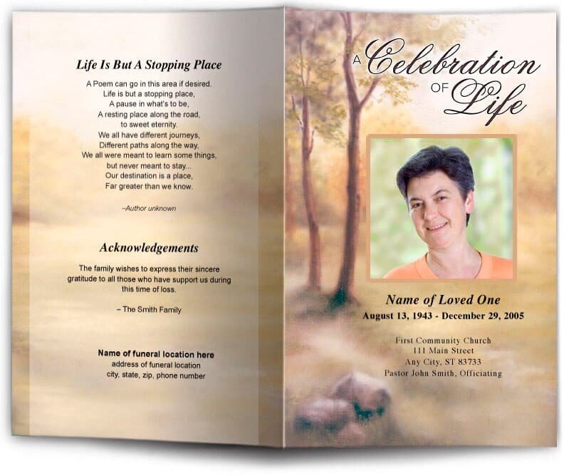Legacy Funeral Program Template - The Funeral Program Site