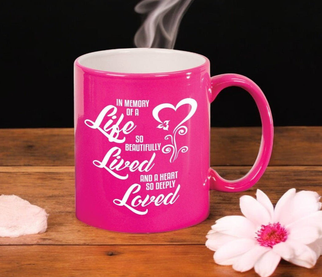 Life Lived Loved In Loving Memory Ceramic Mug - Celebrate Prints