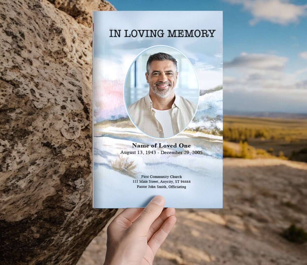 Lone Tree Funeral Program Template - The Funeral Program Site