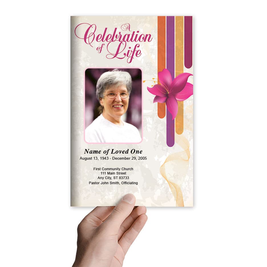 Lucia Funeral Program Template - The Funeral Program Site