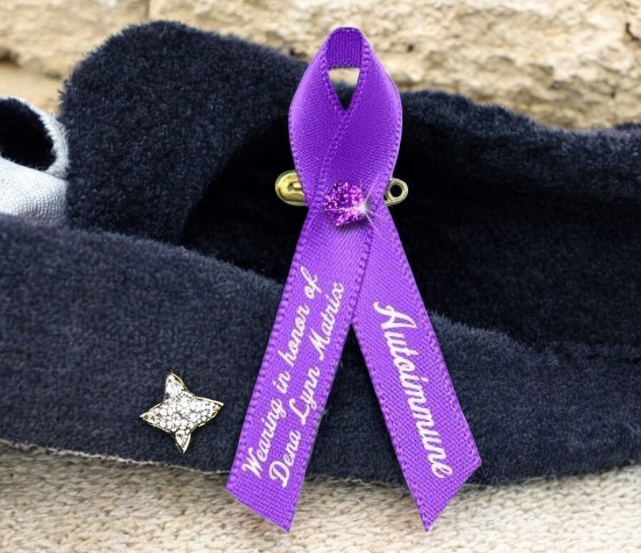 Lupus Awareness Ribbons Personalized (Purple) - Pack of 10 - Celebrate Prints