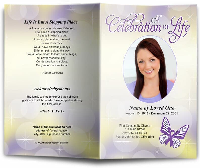 Lupus Funeral Program Template - The Funeral Program Site