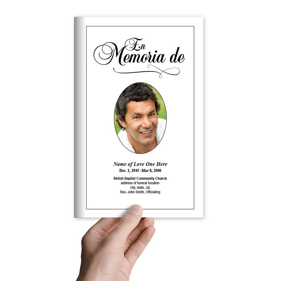 Memoria Funeral Program Template - The Funeral Program Site