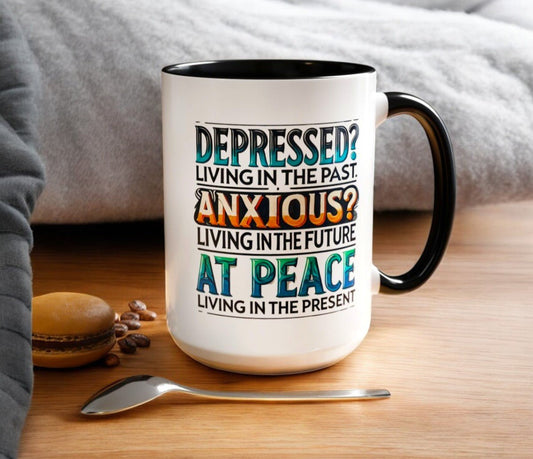 Mindfulness Accent Coffee Mug - Inspirational Quotes for Daily Motivation - Celebrate Prints