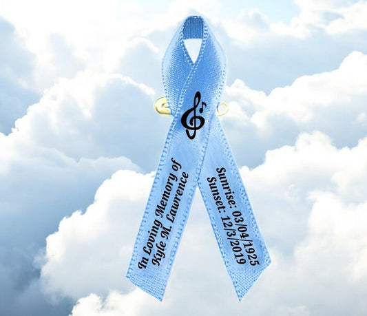 Musician Awareness Ribbons Personalized - Pack of 10 - Celebrate Prints
