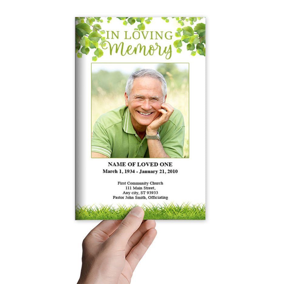 Nature Funeral Program Template - The Funeral Program Site