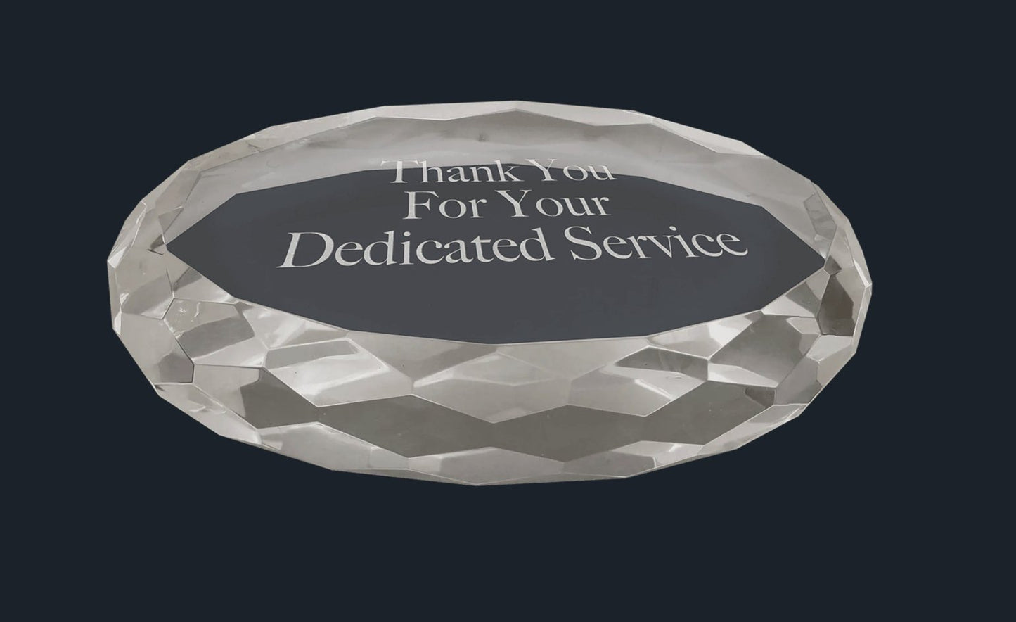 Oval Crystal Paperweight - Celebrate Prints