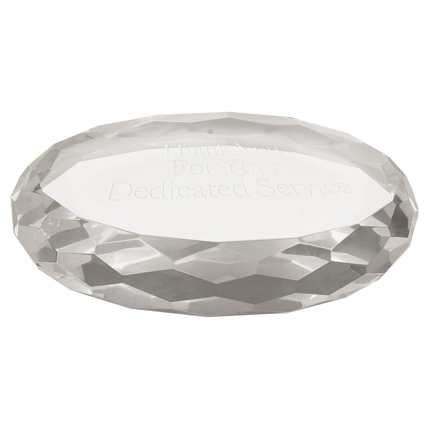 Oval Crystal Paperweight - Celebrate Prints