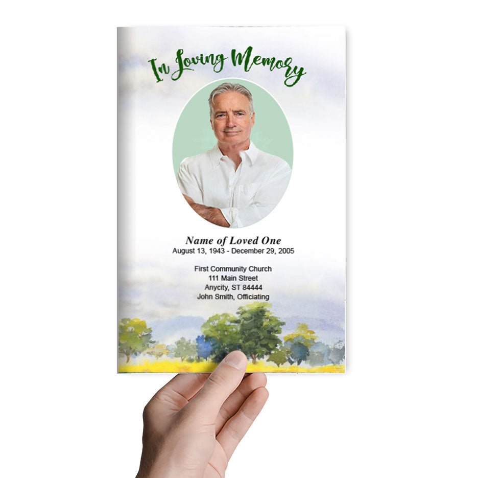 Panorama Funeral Program Template - The Funeral Program Site