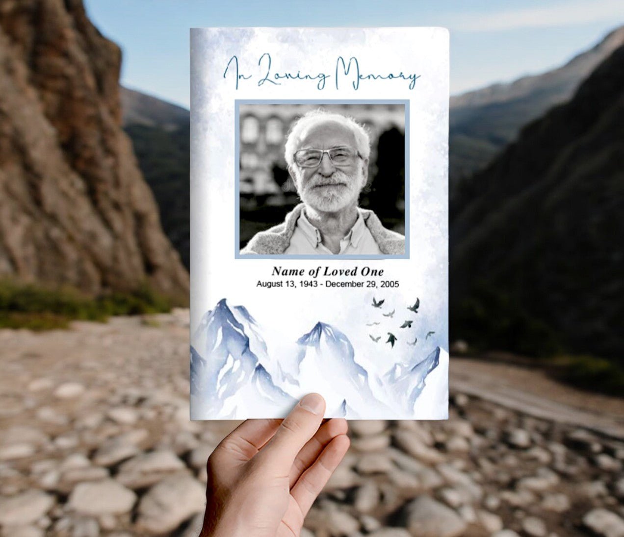Peaks Funeral Program Template - The Funeral Program Site