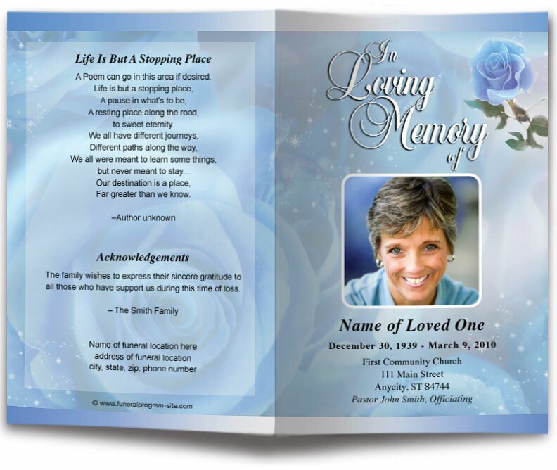 Petals Funeral Program Template - The Funeral Program Site