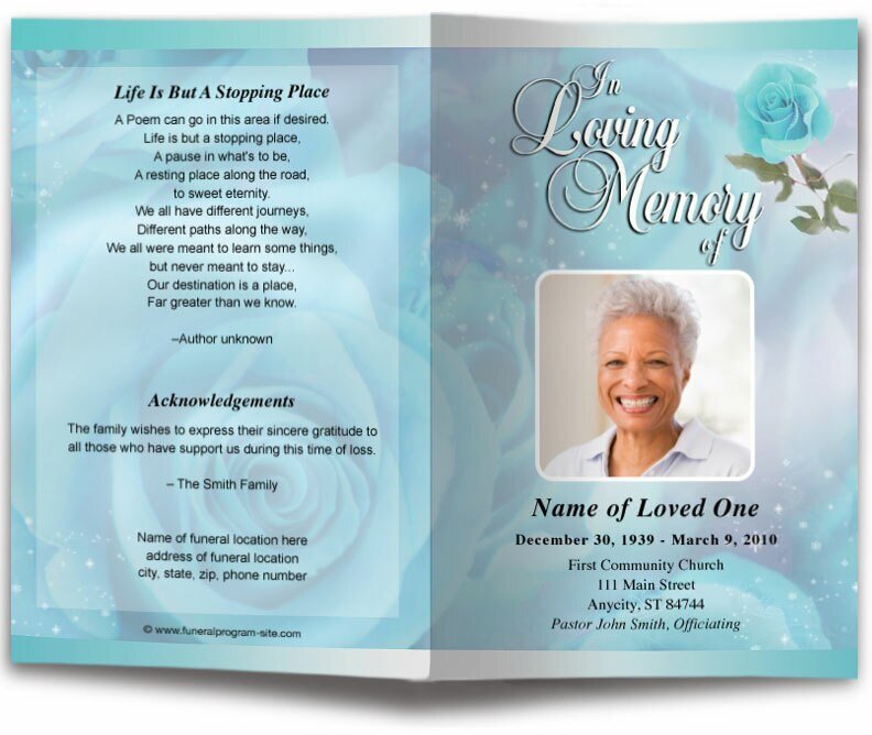 Petals Funeral Program Template - The Funeral Program Site